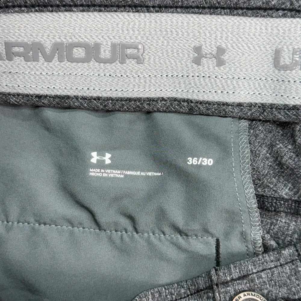 Under Armour Pants Mens 36x30 Gray Golf Performance Chinos Heathered Trousers